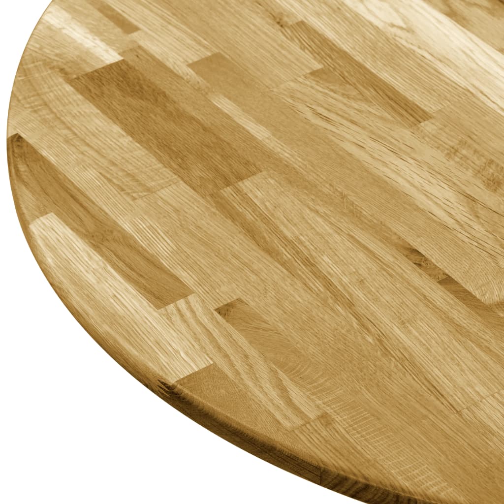vidaXL Table Top Solid Oak Wood Round 23 mm 900 mm