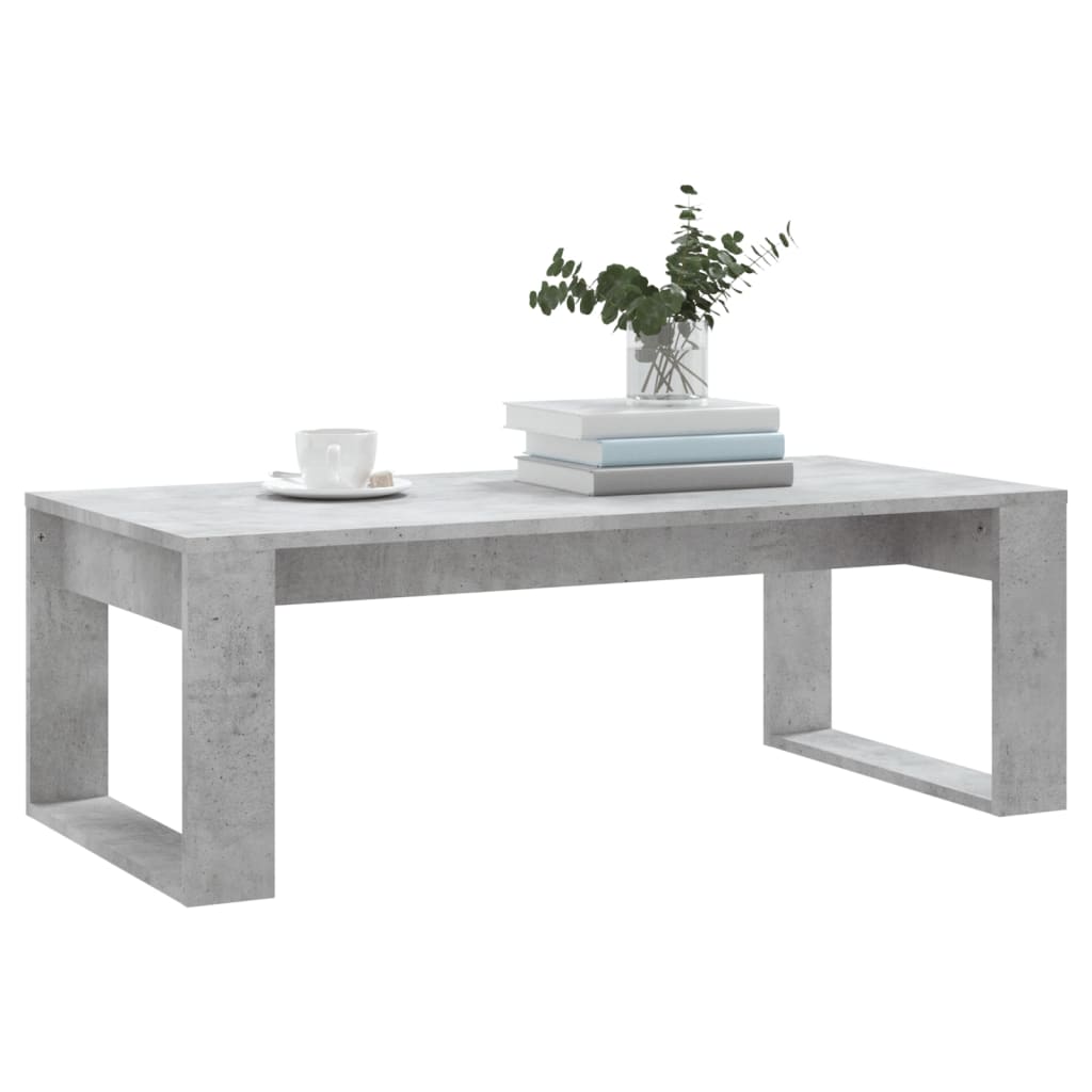 vidaXL Coffee Table Concrete Grey 102x50x35 cm Engineered Wood