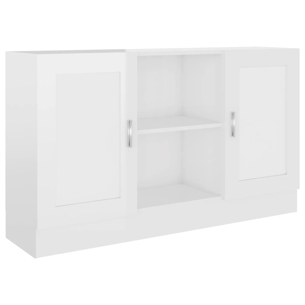 vidaXL Sideboard High Gloss White 120x30.5x70 cm Engineered Wood