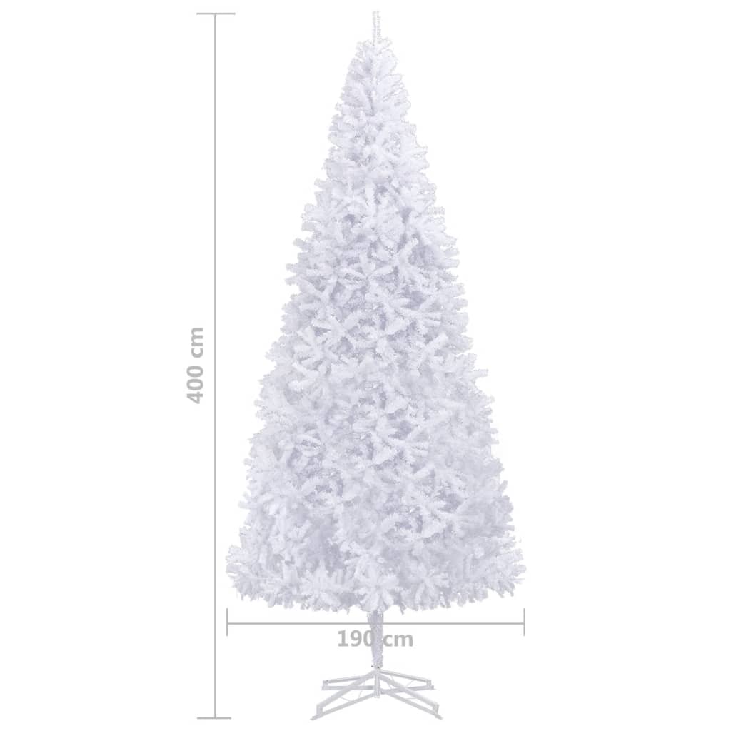 vidaXL Artificial Pre-lit Christmas Tree with Ball Set LEDs 400 cm White