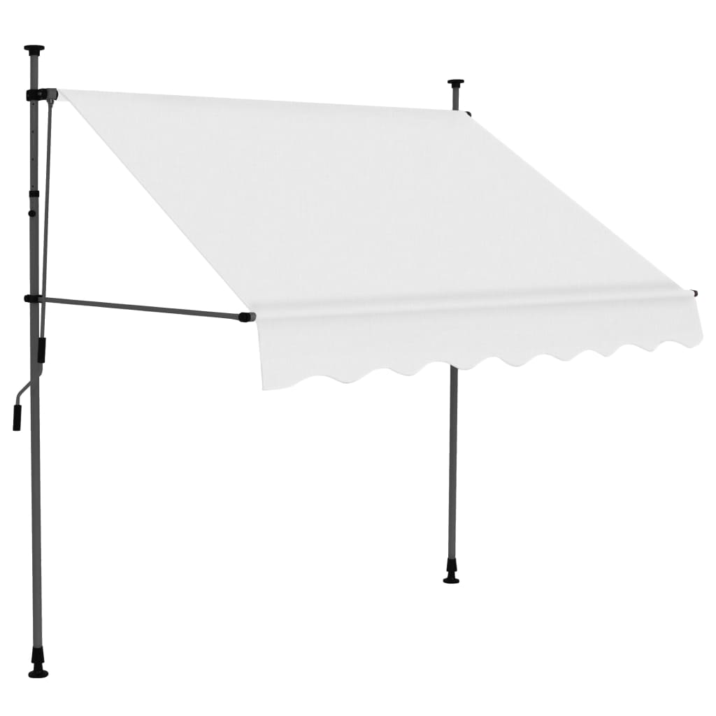 vidaXL Manual Retractable Awning with LED 150 cm Cream