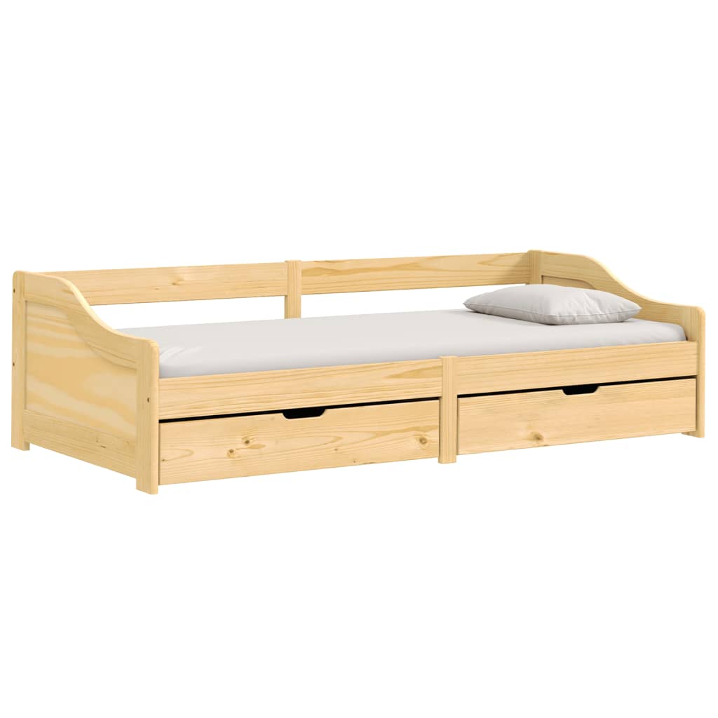 vidaXL Day Bed with 2 Drawers IRUN 90x200 cm Solid Wood Pine