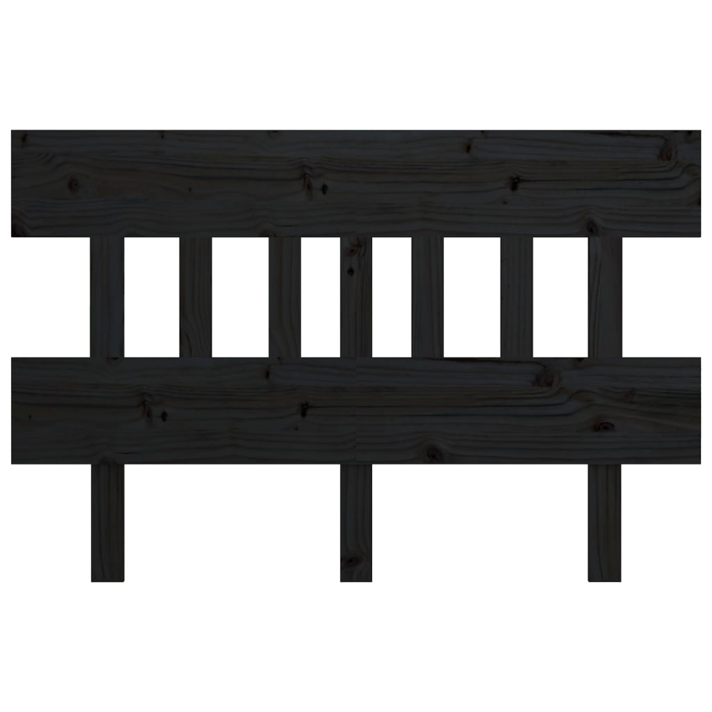 vidaXL Bed Headboard Black 143.5x3x81 cm Solid Wood Pine