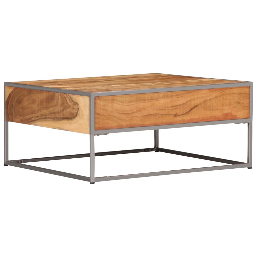 vidaXL Coffee Table 75x75x35 cm Solid Acacia Wood