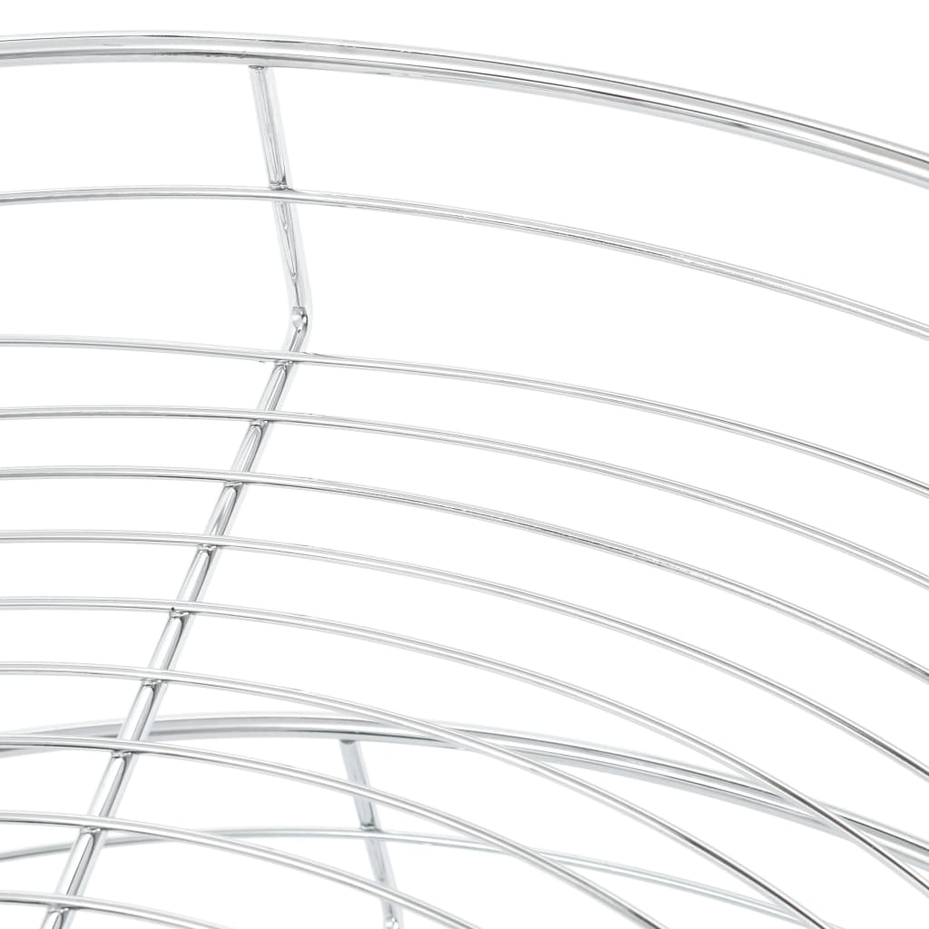 vidaXL 2-Tier Kitchen Wire Basket Silver 270 Degree 71x71x80 cm
