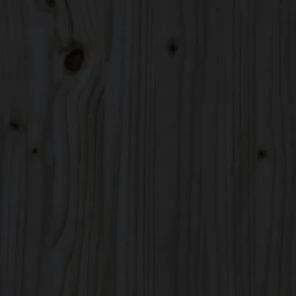 vidaXL Bed Headboard Black 106x4x110 cm Solid Wood Pine