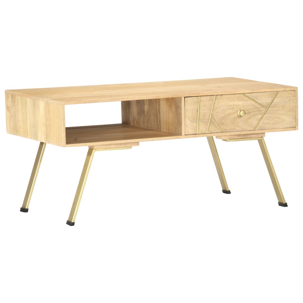 vidaXL Coffee Table 95x50x42 cm Solid Mango Wood