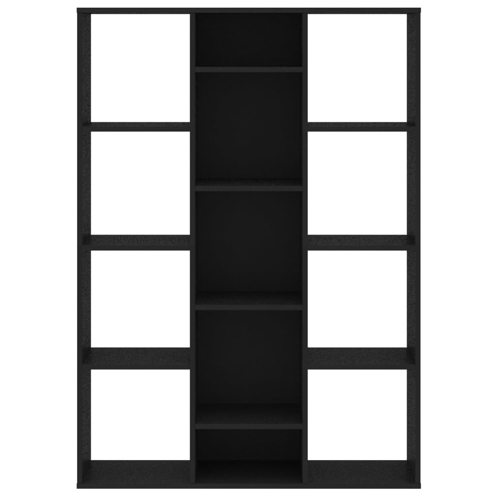 vidaXL Room Divider/Book Cabinet Black 100x24x140 cm Engineered Wood