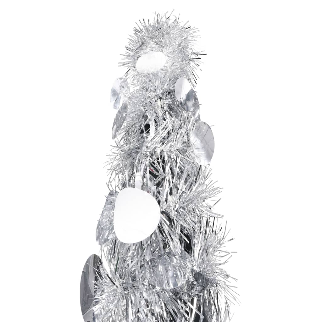 vidaXL Pop-up Artificial Christmas Tree Silver 120 cm PET