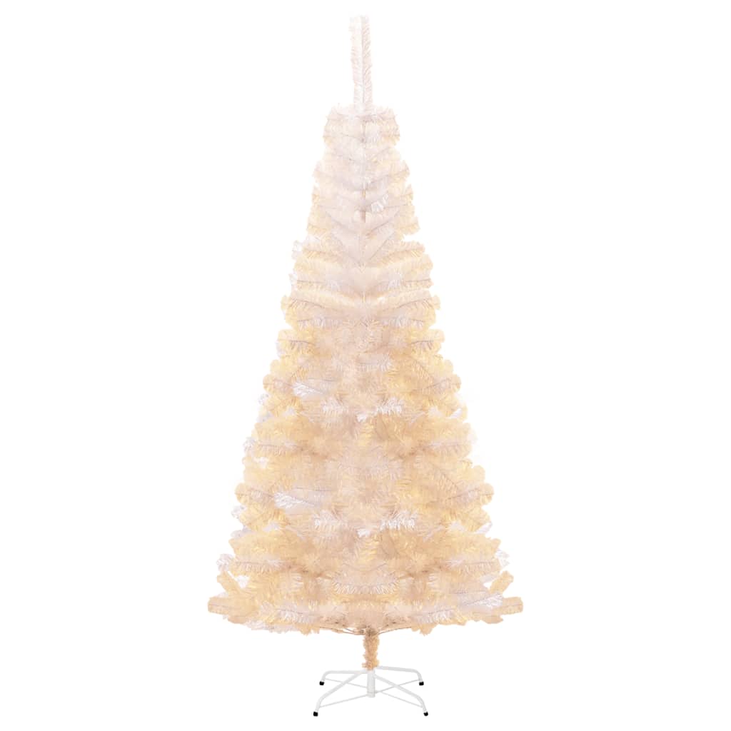 vidaXL Artificial Christmas Tree with Iridescent Tips White 210 cm PVC