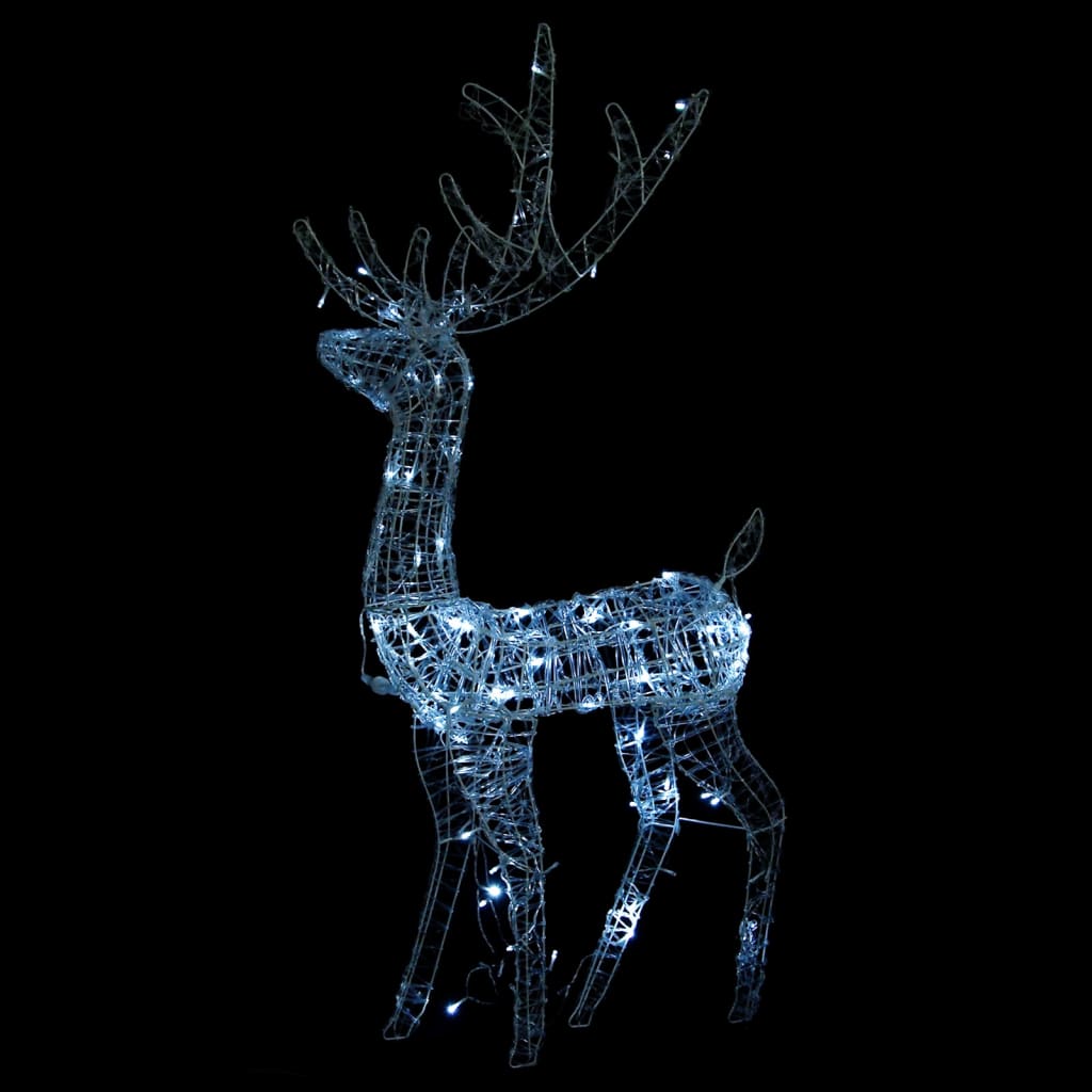 vidaXL Acrylic Reindeer Christmas Decorations 3 pcs 120 cm Cold White