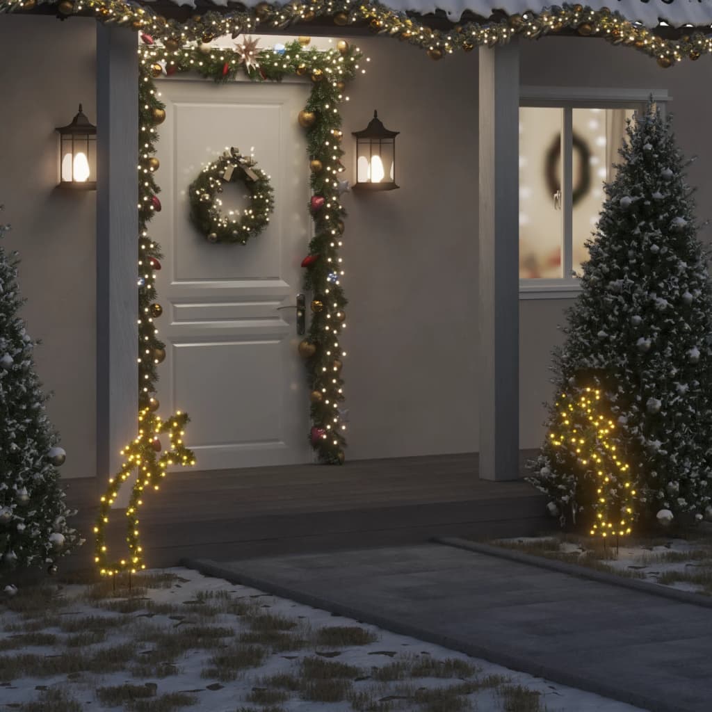 vidaXL Christmas Light Decoration with Spikes Meteor 80 LEDs 62 cm