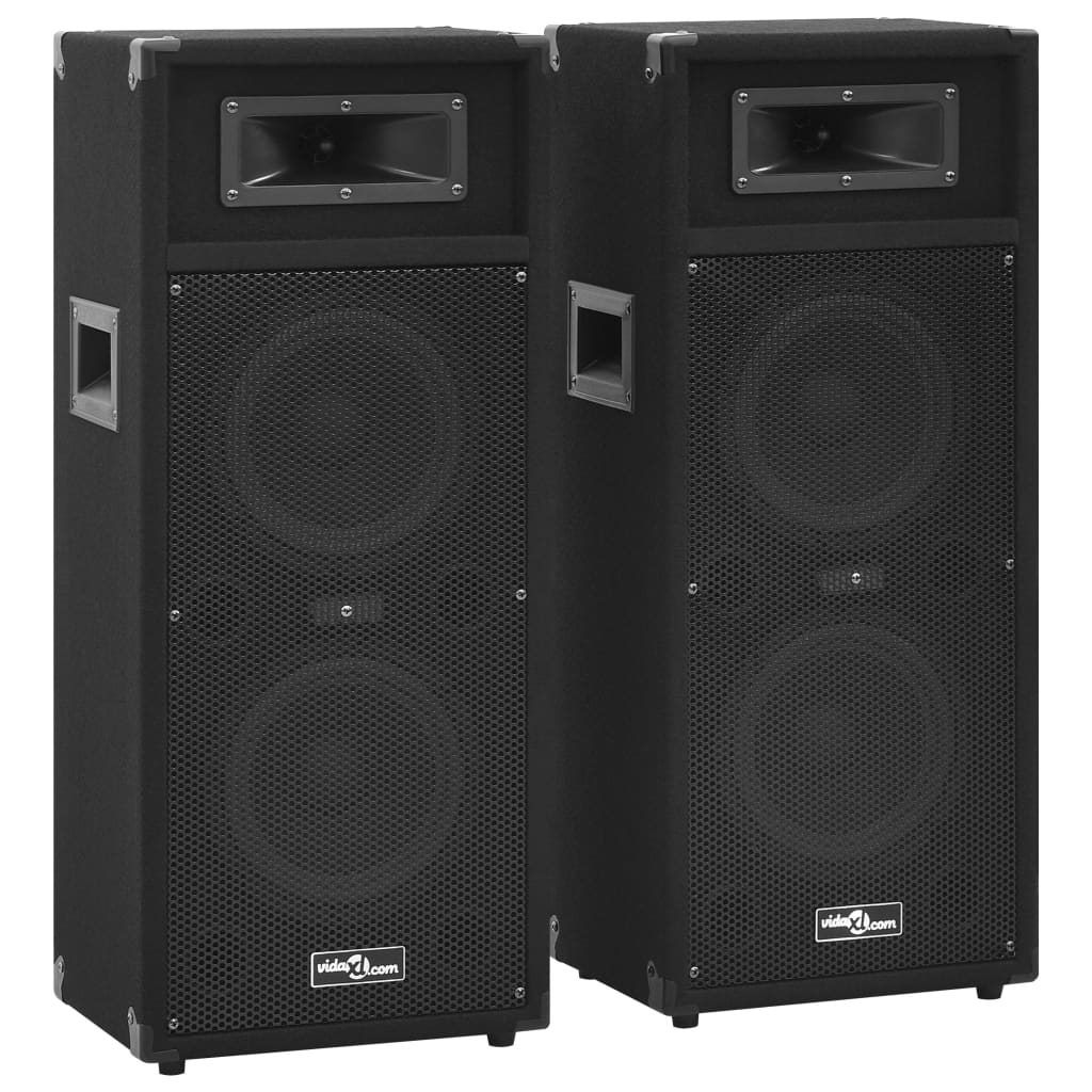vidaXL Professional Passive Hifi Stage Speakers 2 pcs 1000 W Black