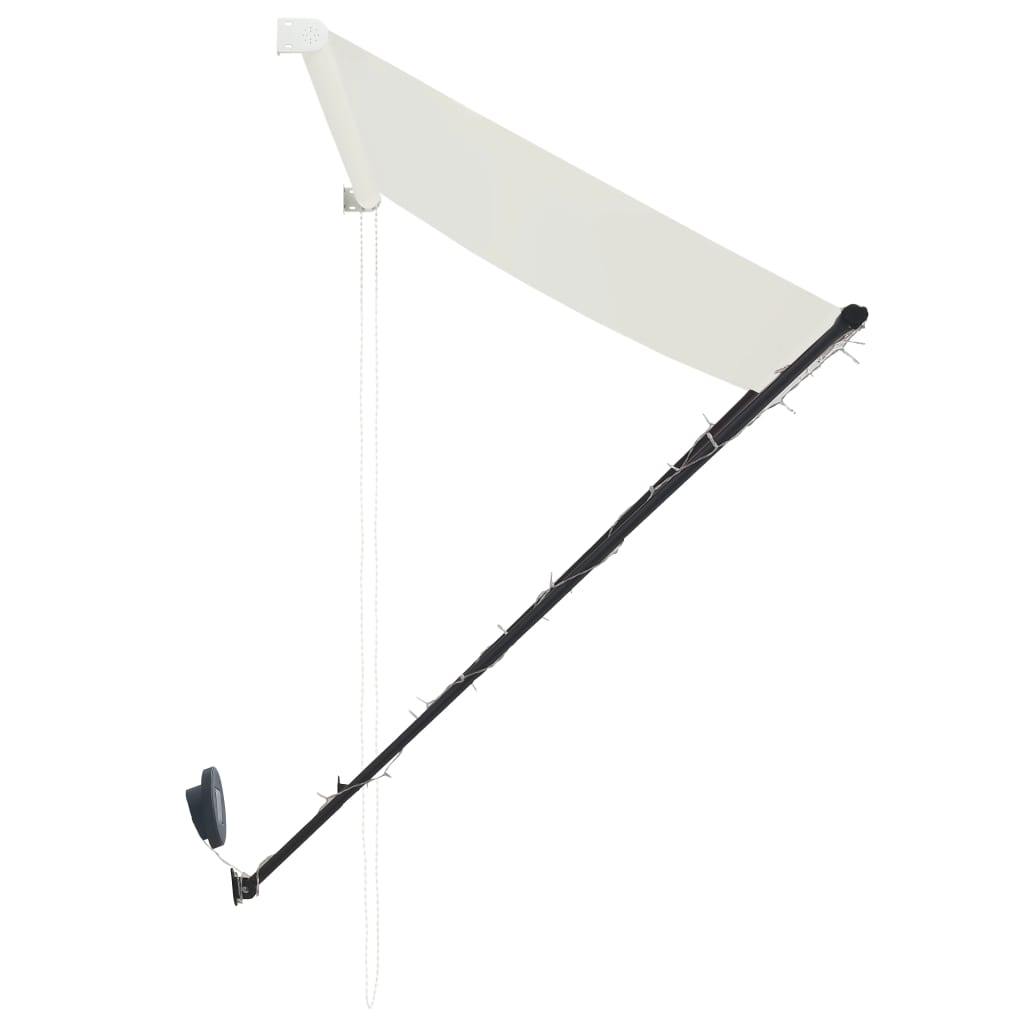 vidaXL Retractable Awning with LED 250x150 cm Cream