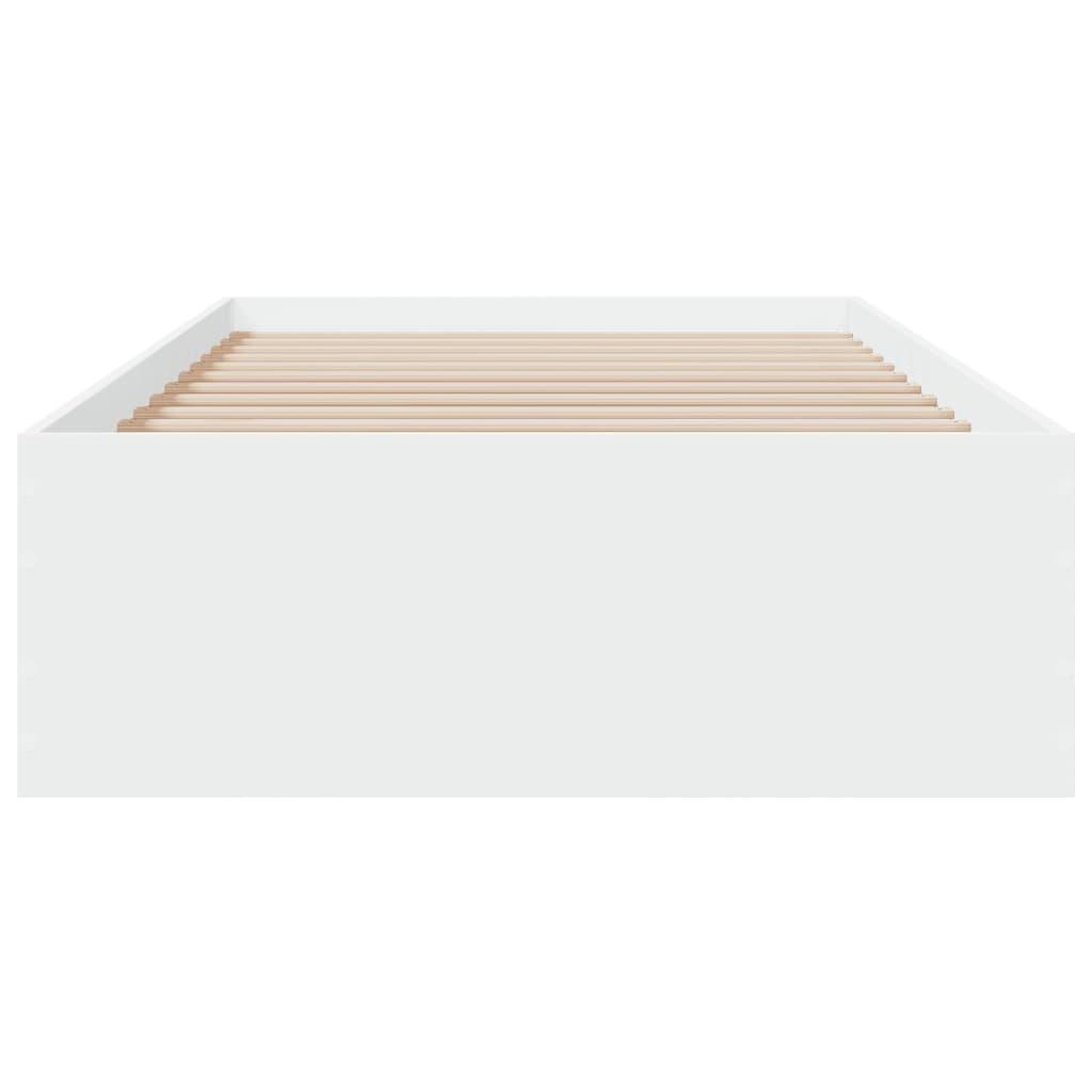 vidaXL Bed Frame with Drawers White 120x200 cm Engineered Wood