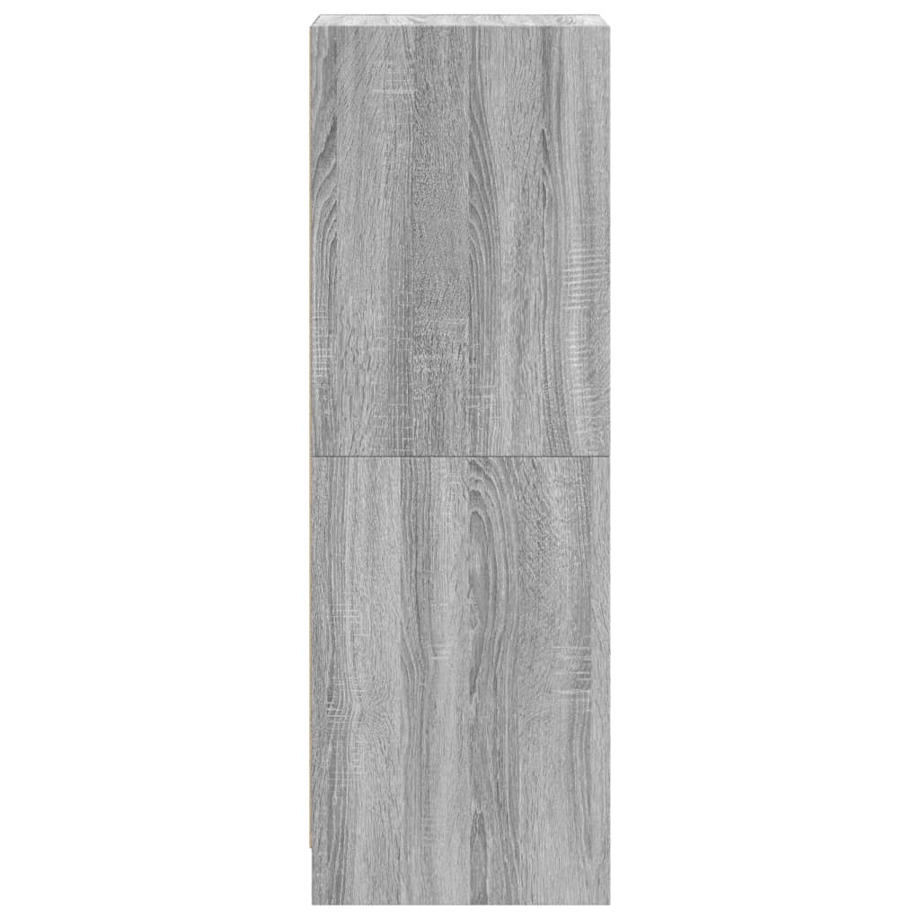vidaXL Highboard with Glass Doors Grey Sonoma 35x37x109 cm