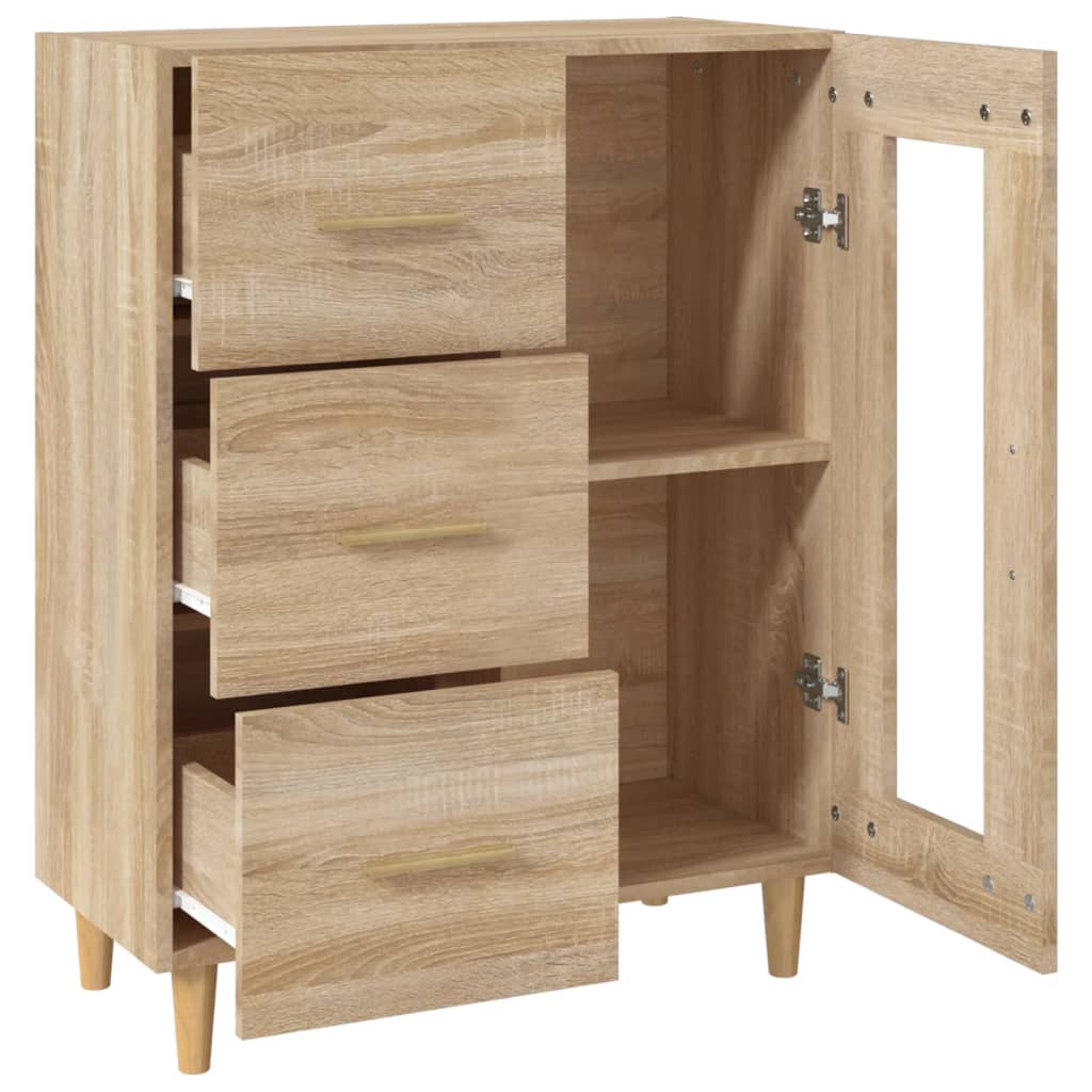 vidaXL Sideboard Sonoma Oak 69,5x34x90 cm Engineered Wood