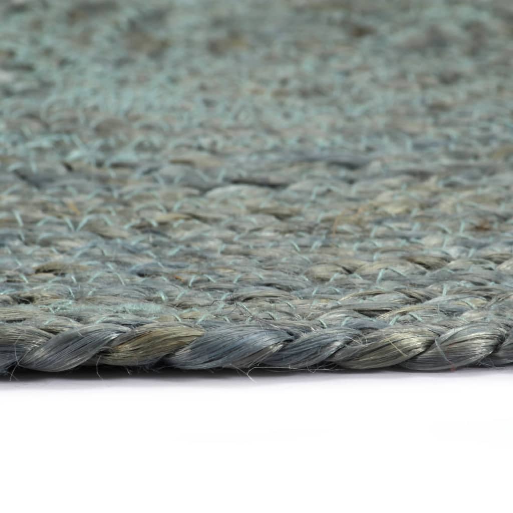 vidaXL Placemats 4 pcs Plain Olive Green 38 cm Round Jute vidaXL.co.uk
