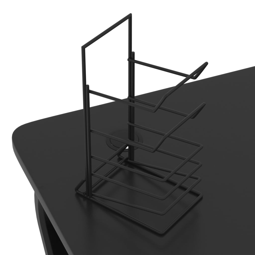 vidaXL Gaming Desk with ZZ Shape Legs Black 110x60x75 cm
