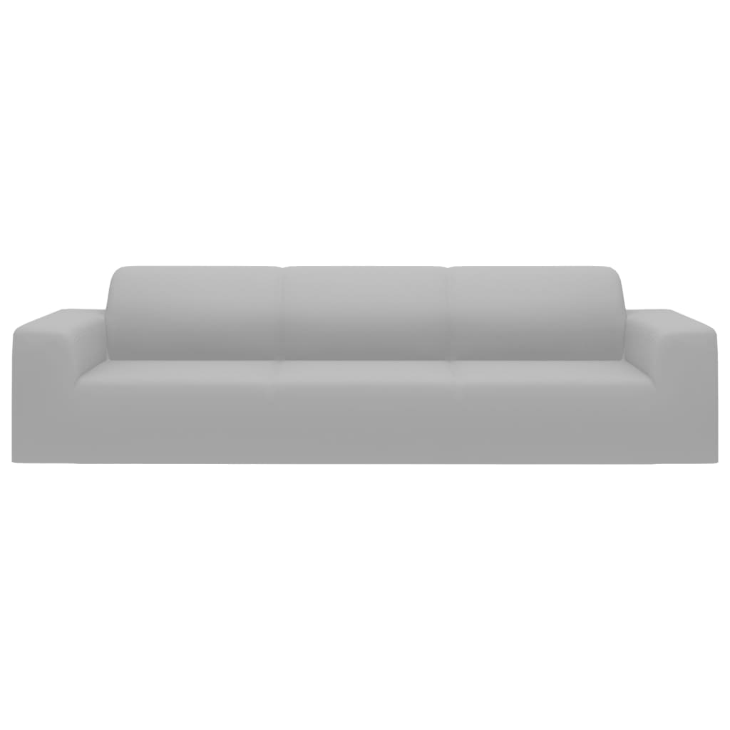 vidaXL 4-Seater Stretch Couch Slipcover Grey Polyester Jersey