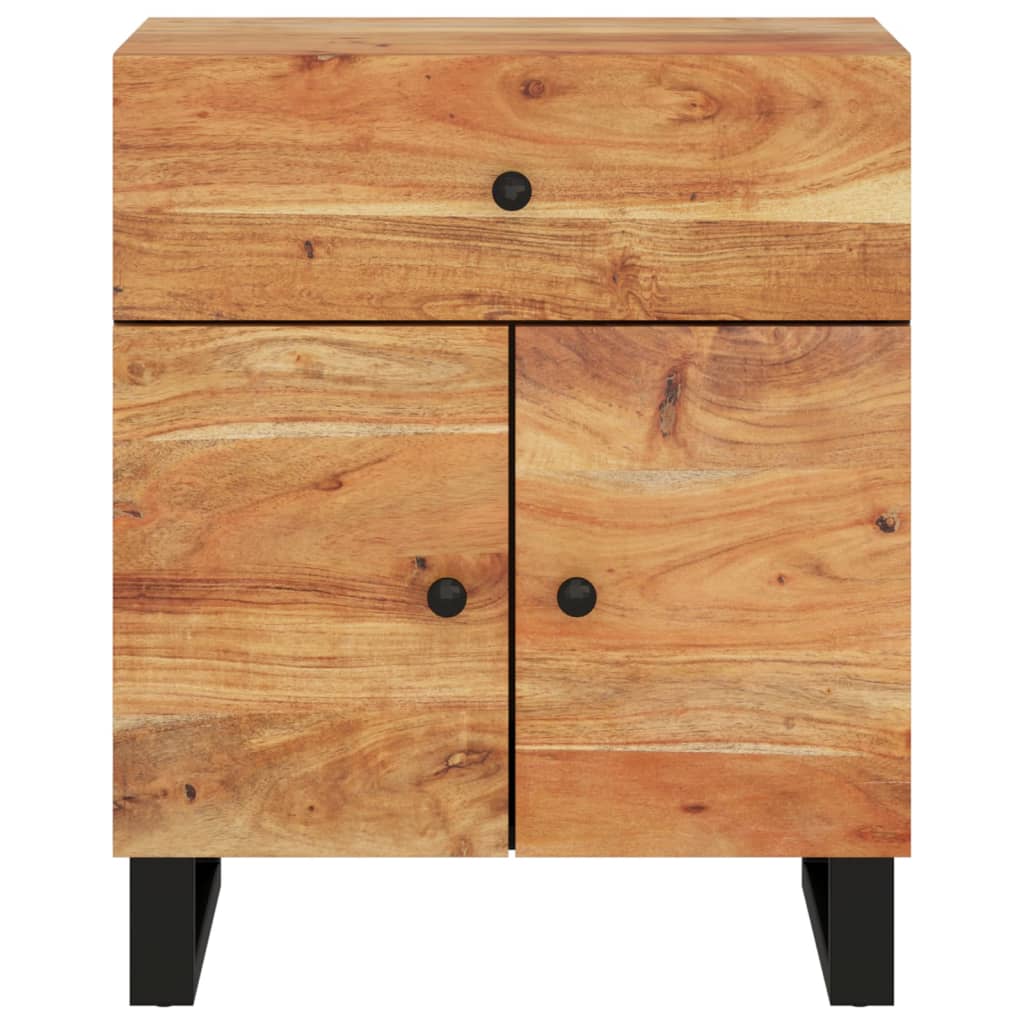 vidaXL Bedside Cabinet 50x33x60 cm Solid Wood Acacia&Engineered Wood