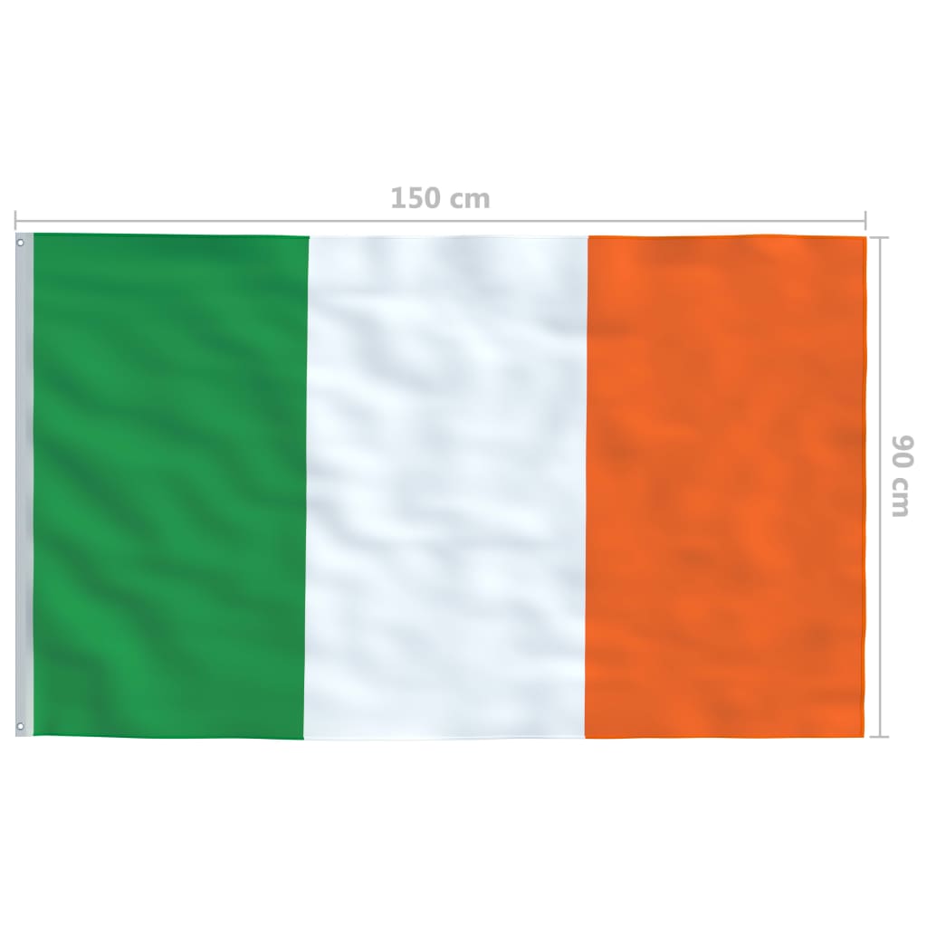 vidaXL Ireland Flag and Pole Aluminium 4 m