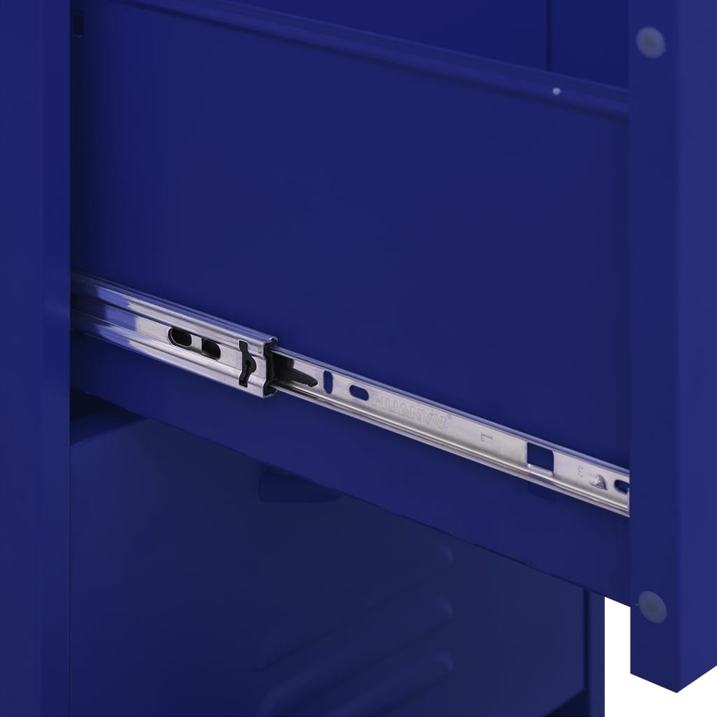 vidaXL Storage Cabinet Navy Blue 42.5x35x101.5 cm Steel