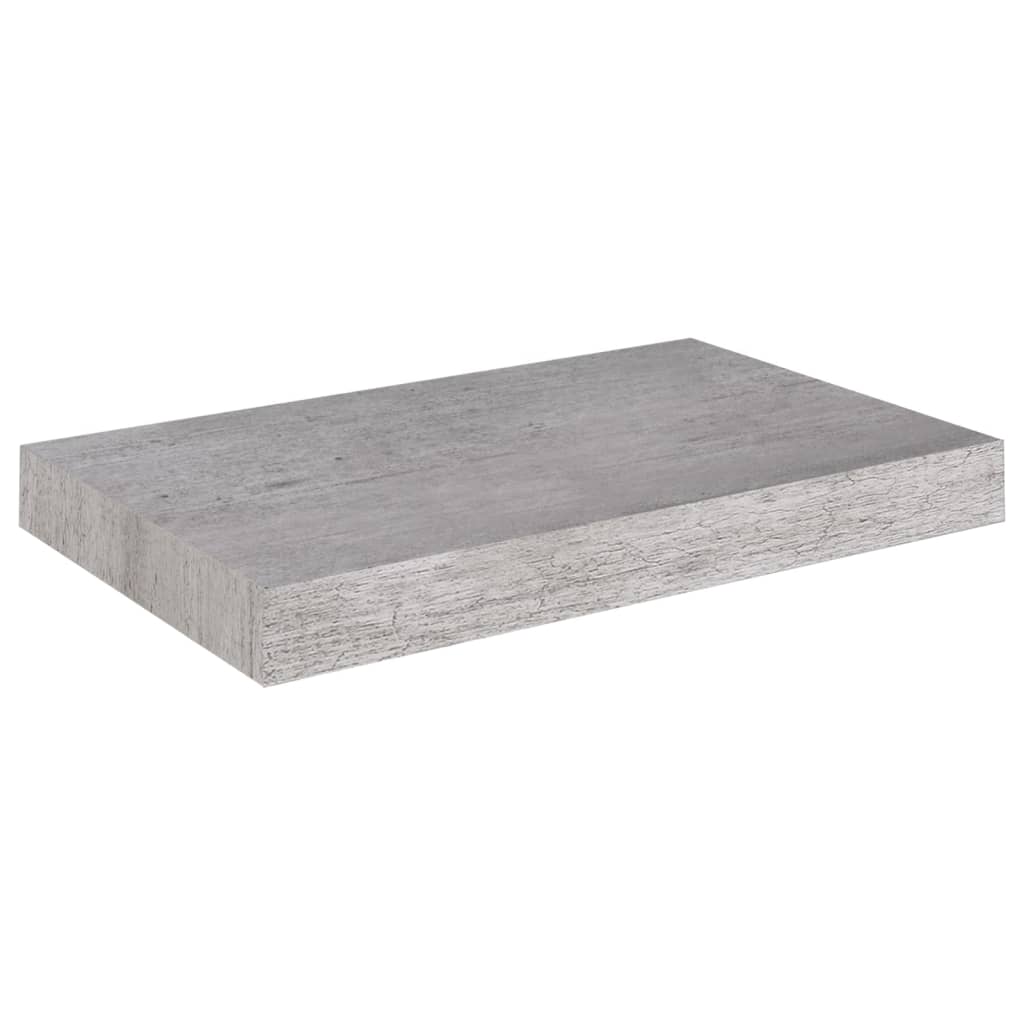 vidaXL Floating Wall Shelves 4 pcs Concrete Grey 40x23x3.8 cm MDF