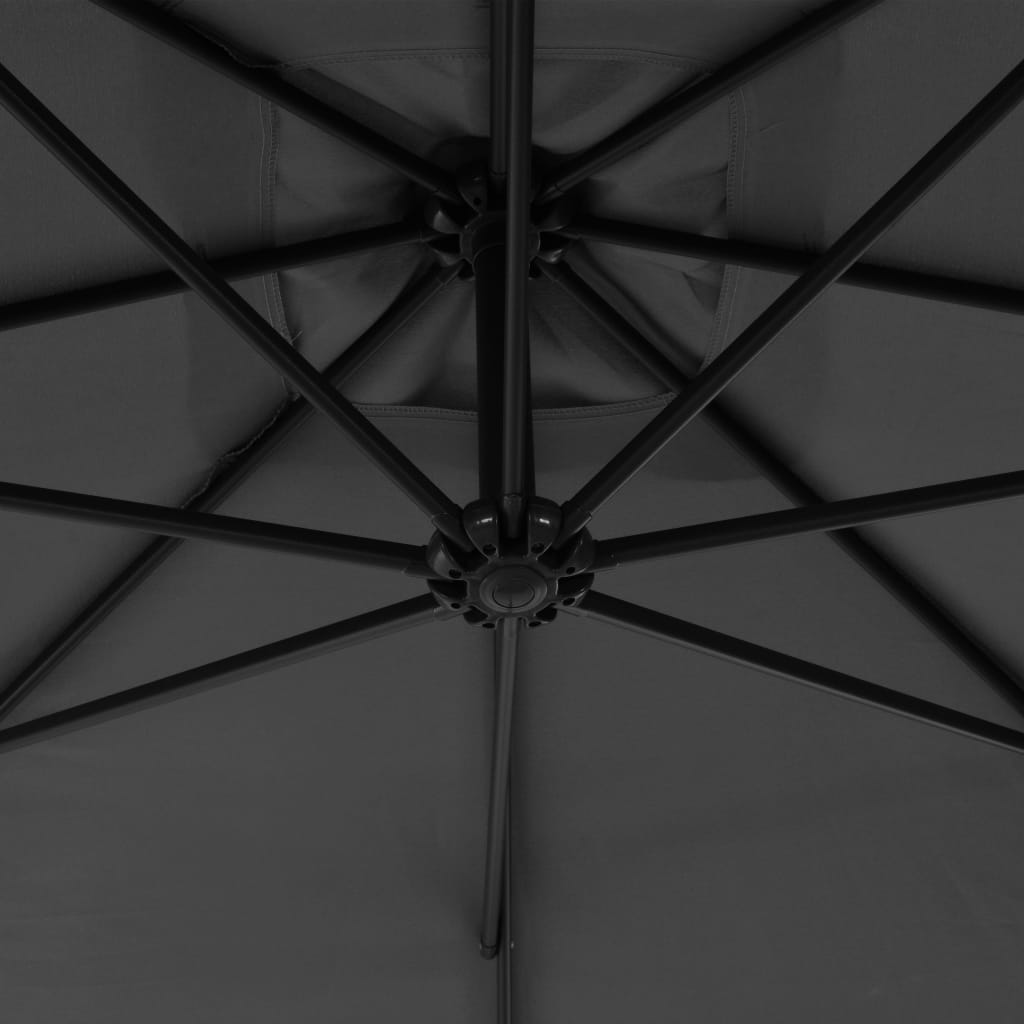 vidaXL Cantilever Umbrella with Steel Pole 300 cm Anthracite