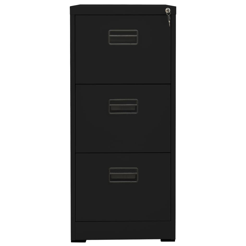 vidaXL Filing Cabinet Black 46x62x102.5 cm Steel