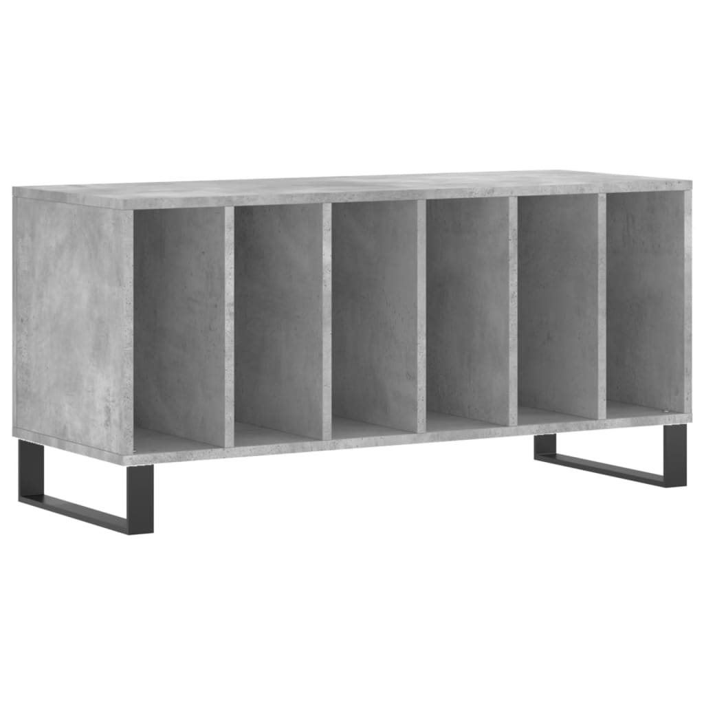 vidaXL Record Cabinet Concrete Grey 100x38x48 cm Engineered Wood