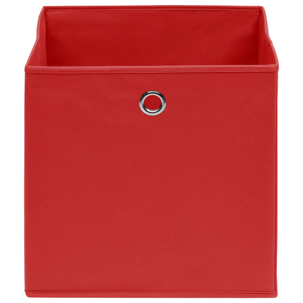 vidaXL Storage Boxes 10 pcs Non-woven Fabric 28x28x28 cm Red