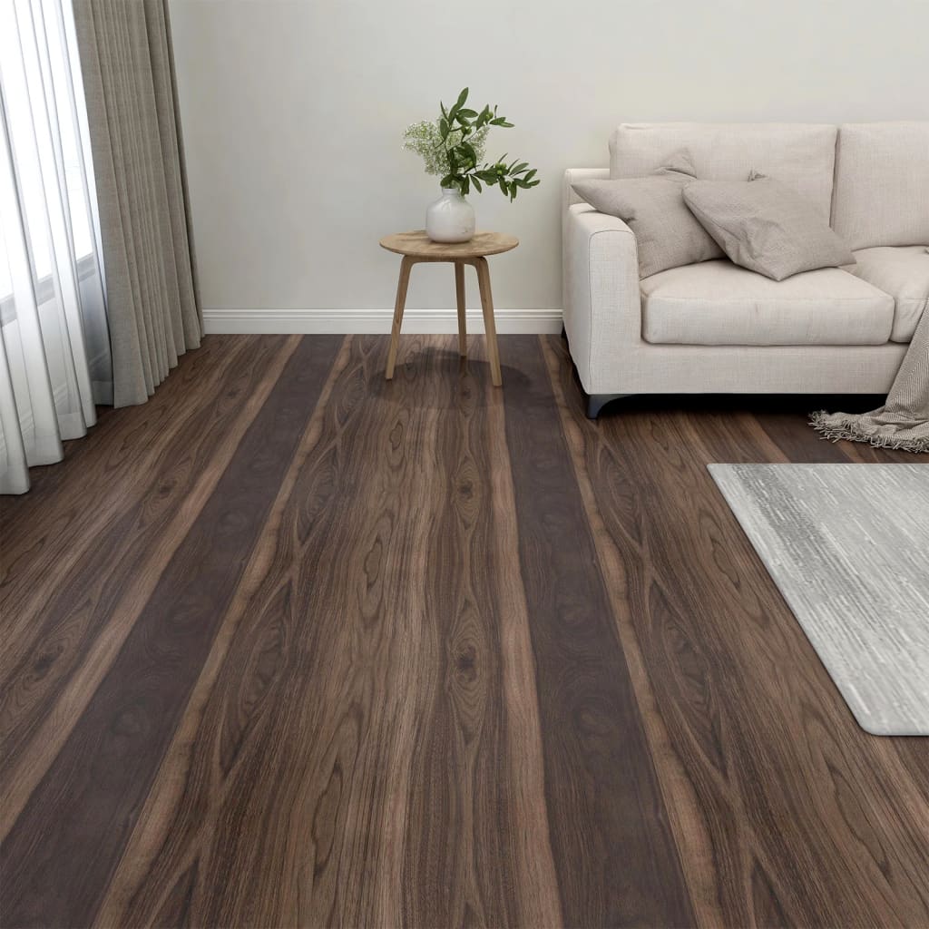 vidaXL Self-adhesive Flooring Planks 20 pcs PVC 1.86 m² Dark Brown