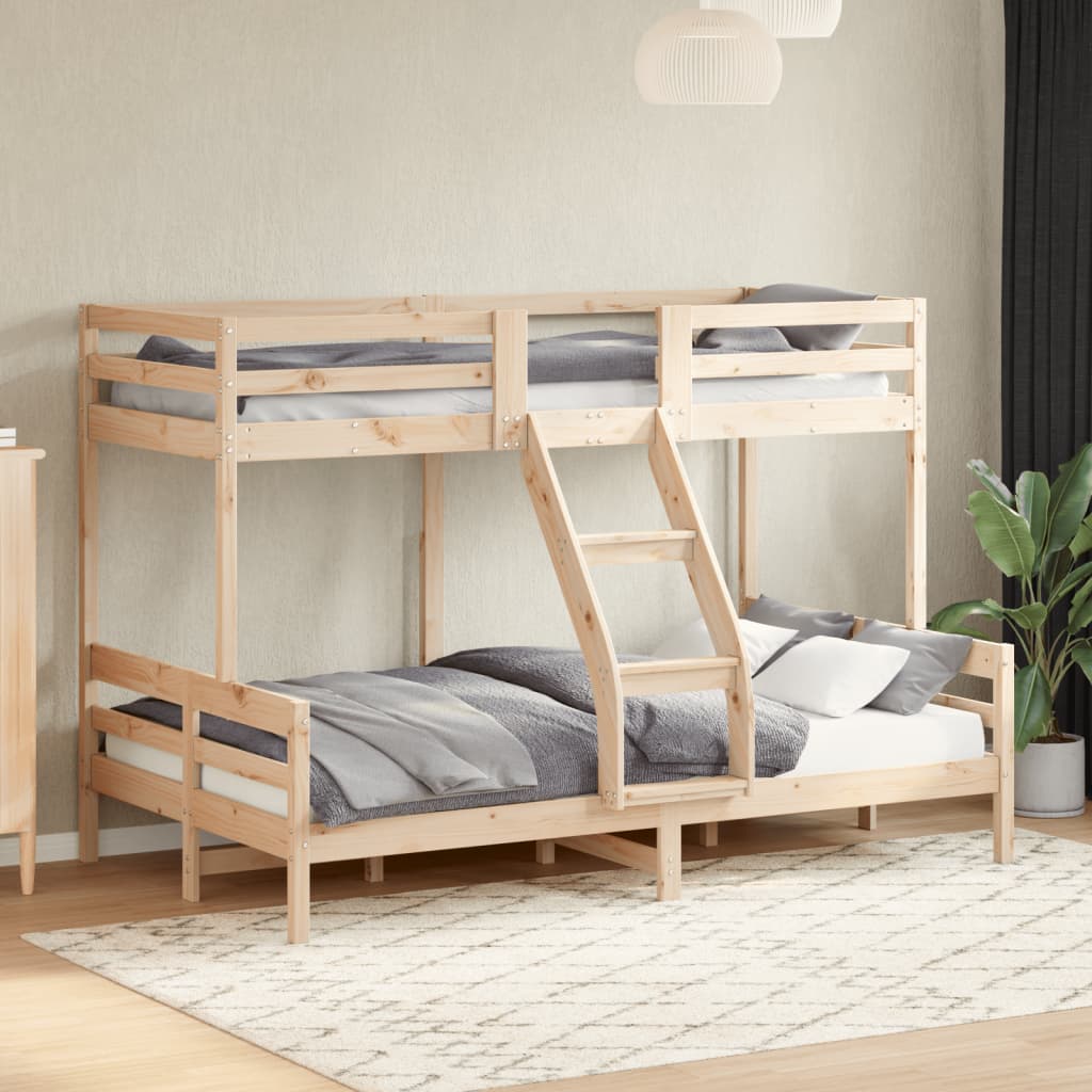 vidaXL Bunk Bed 80x200/120x200 cm Solid Wood Pine