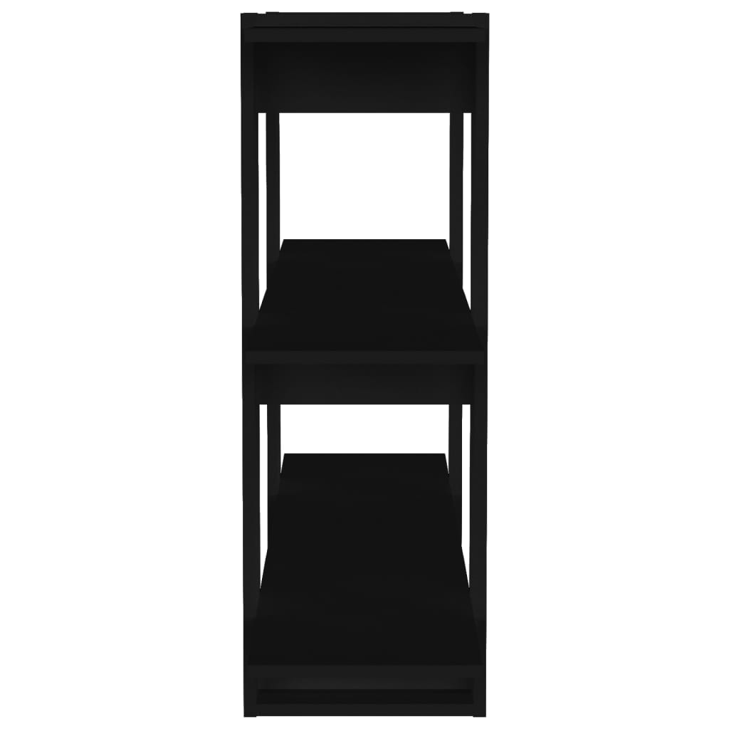 vidaXL Book Cabinet/Room Divider Black 100x30x87 cm
