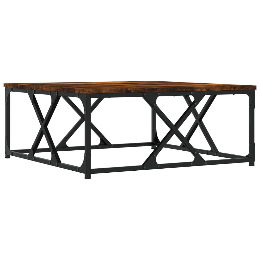 vidaXL Coffee Table Smoked Oak 70x70x30 cm Engineered Wood