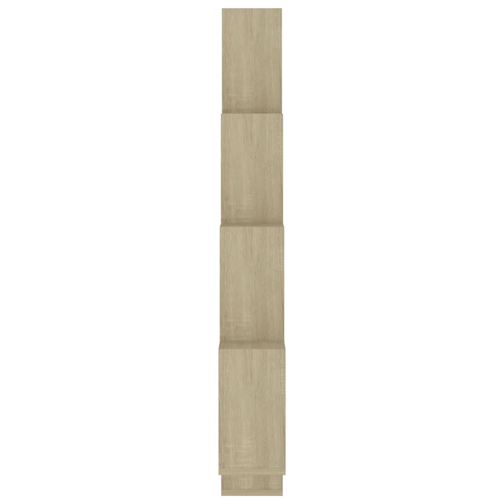 vidaXL Wall Cube Shelf Sonoma Oak 90x15x119 cm Engineered Wood