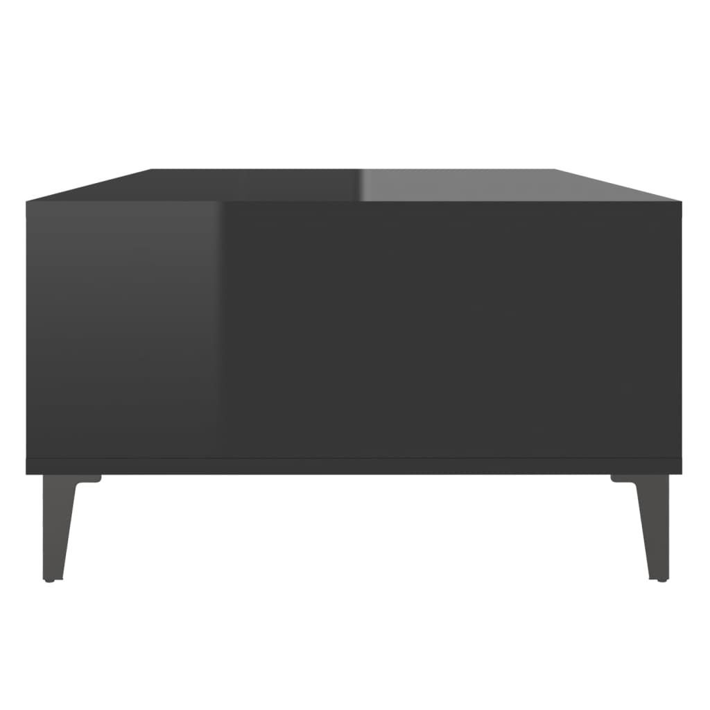 vidaXL Coffee Table High Gloss Black 103.5x60x35 cm Engineered Wood