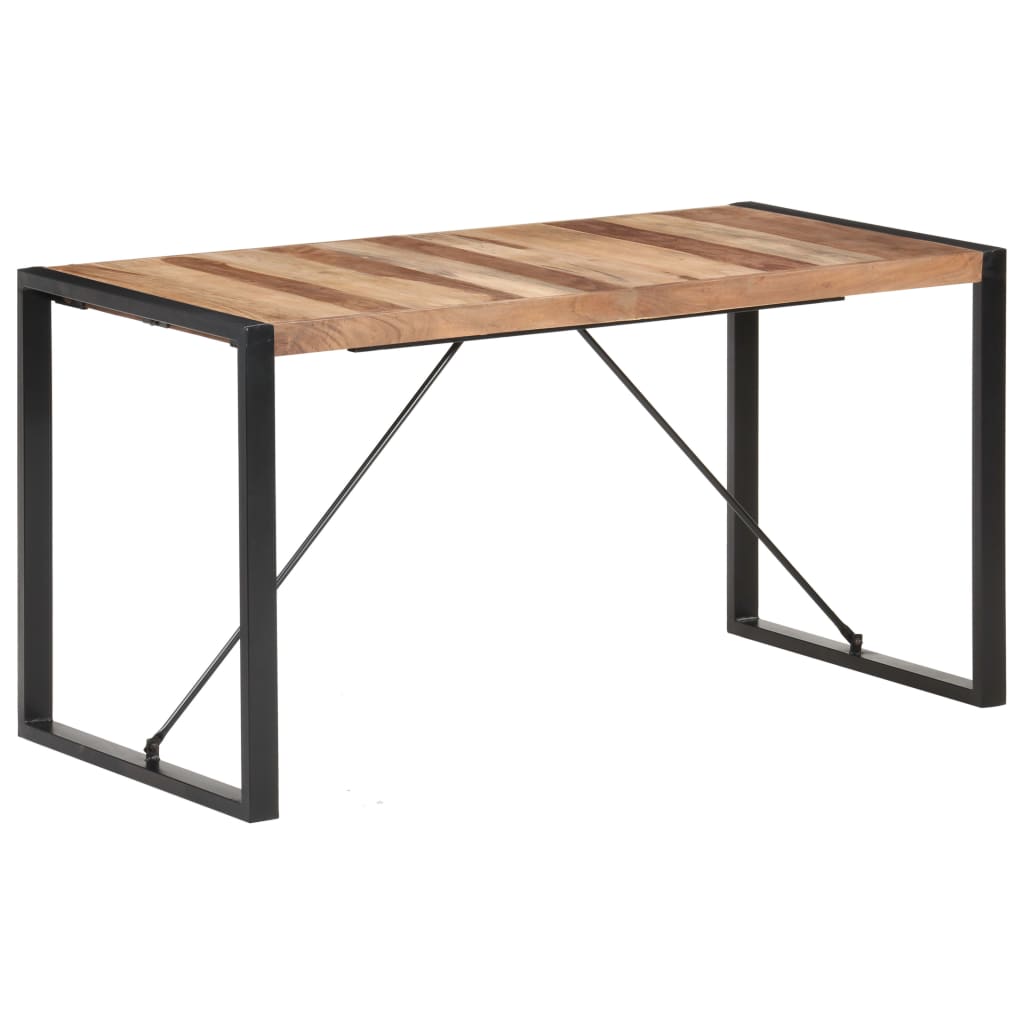 vidaXL Dining Table 140x70x75 cm Solid Wood with Sheesham Finish