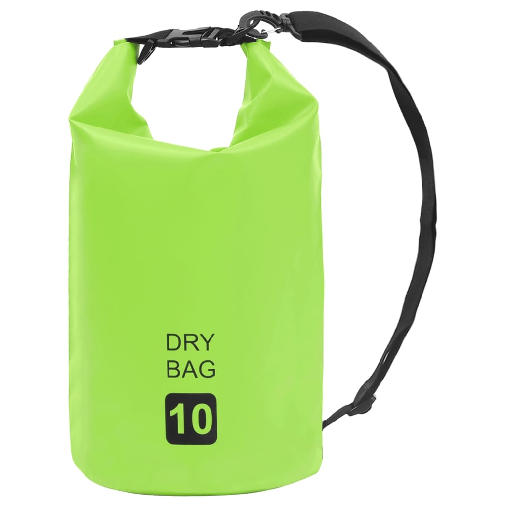 vidaXL Dry Bag Green 10 L PVC