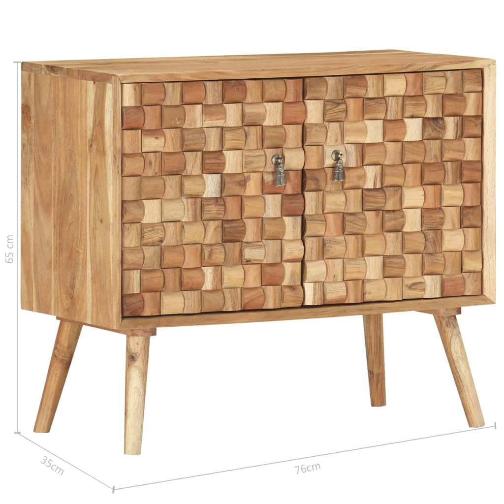 vidaXL Sideboard 75x35x65 cm Solid Acacia Wood