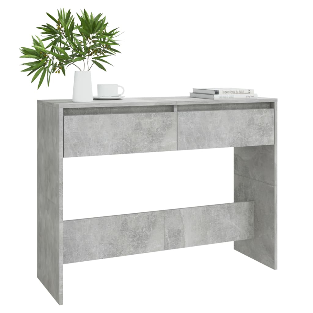 vidaXL Console Table Concrete Grey 100x35x76.5 cm Engineered Wood