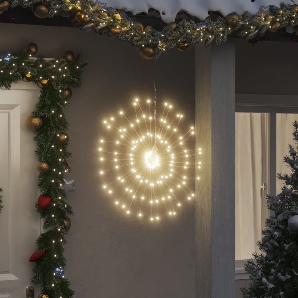 vidaXL Christmas Starburst Lights 140 LEDs 4 pcs Warm White 17 cm