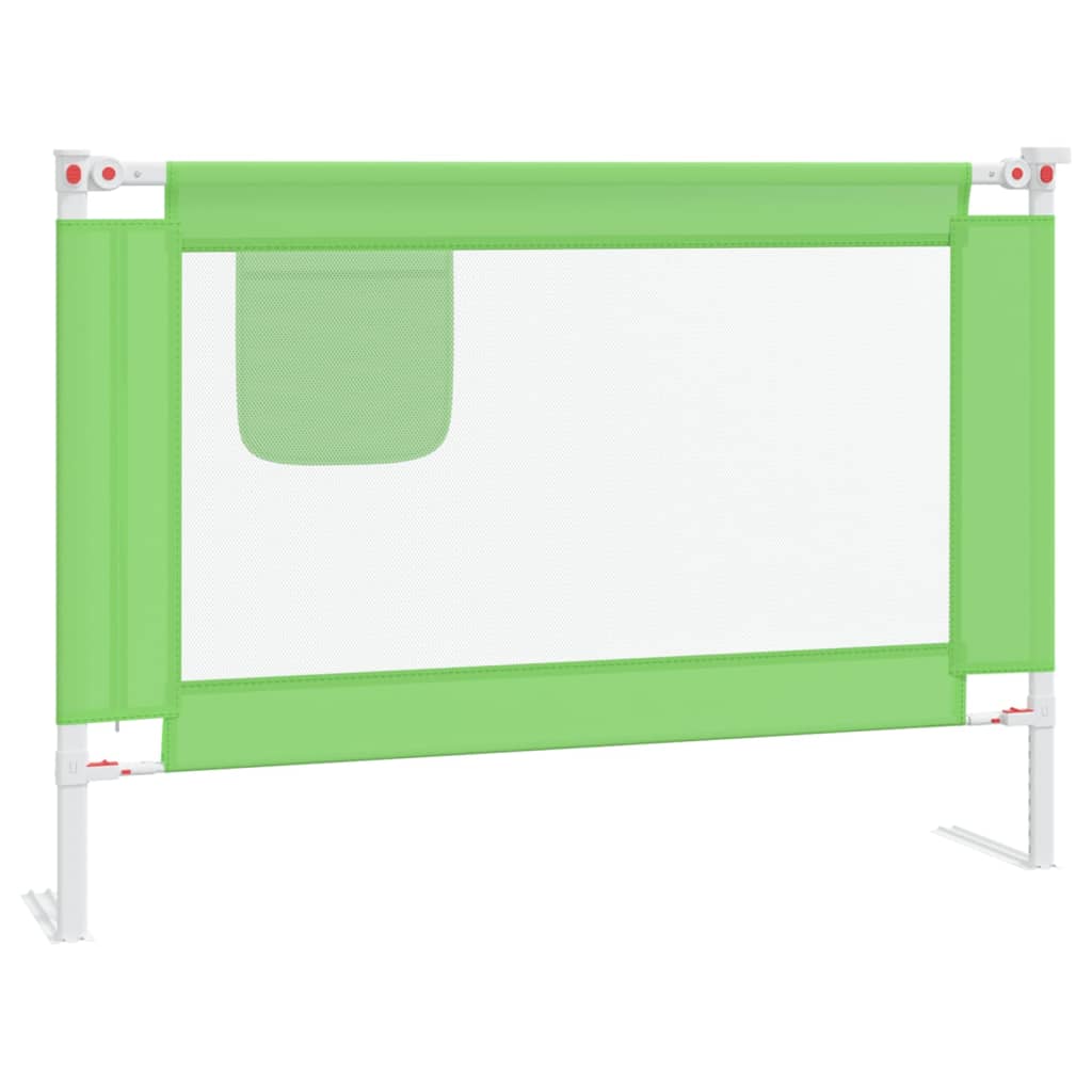 vidaXL Toddler Safety Bed Rail Green 90x25 cm Fabric