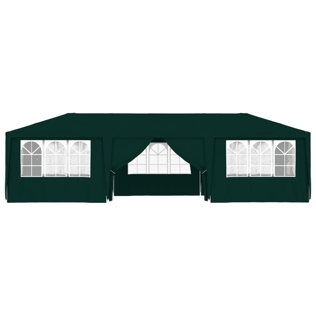 vidaXL Professional Party Tent with Side Walls 4x9 m Green 90 g/m?