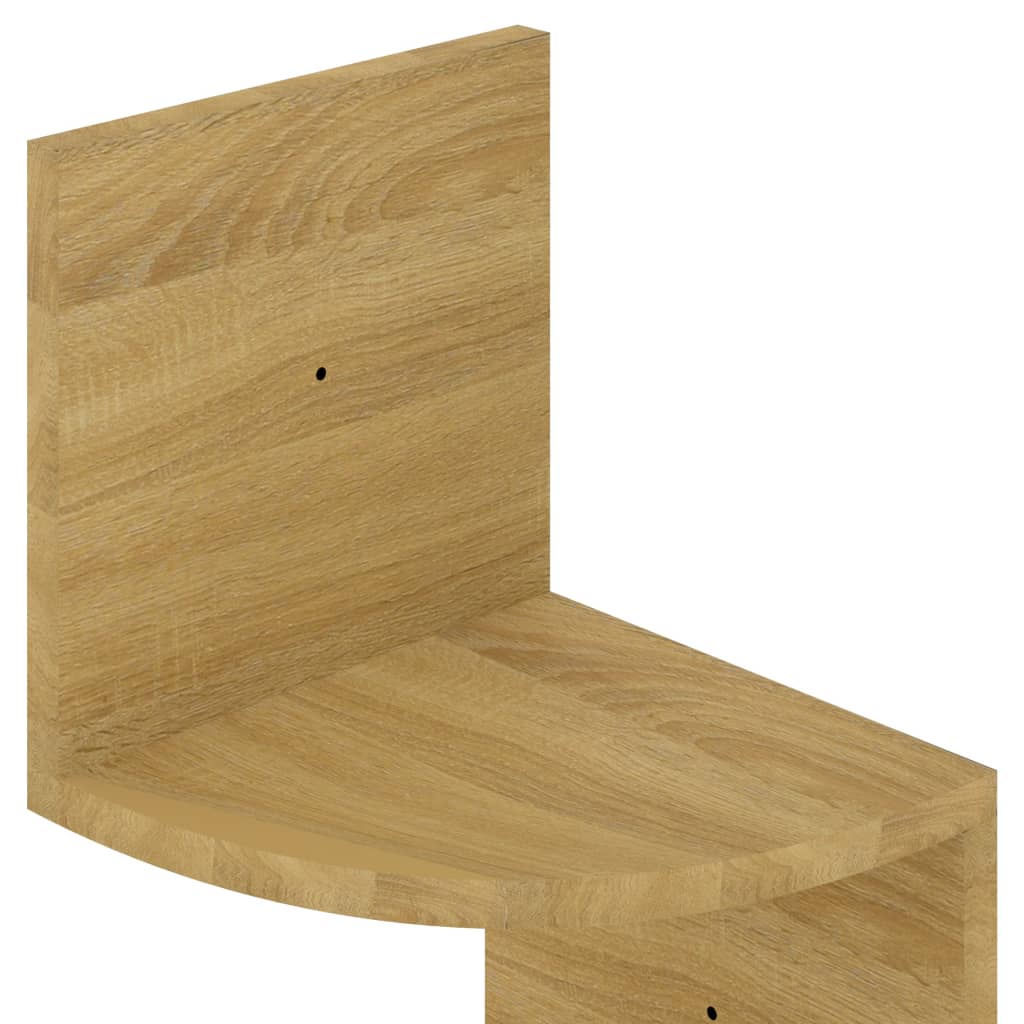 vidaXL Wall Corner Shelf Sonoma Oak 19x19x123 cm Engineered Wood
