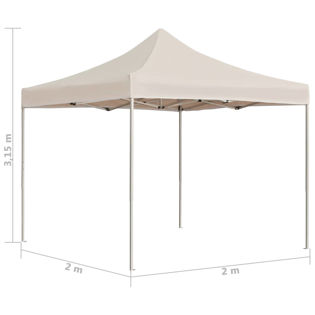 vidaXL Professional Folding Party Tent Aluminium 2x2 m Cream