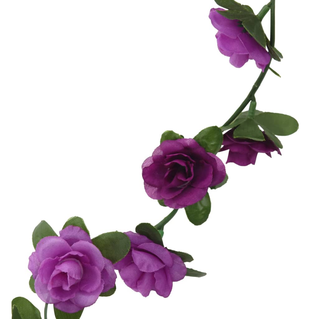 vidaXL Artificial Flower Garlands 6 pcs Light Purple 240 cm