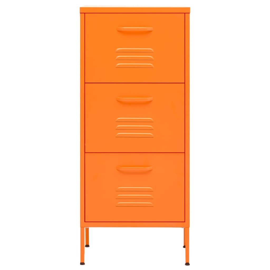 vidaXL Storage Cabinet Orange 42.5x35x101.5 cm Steel