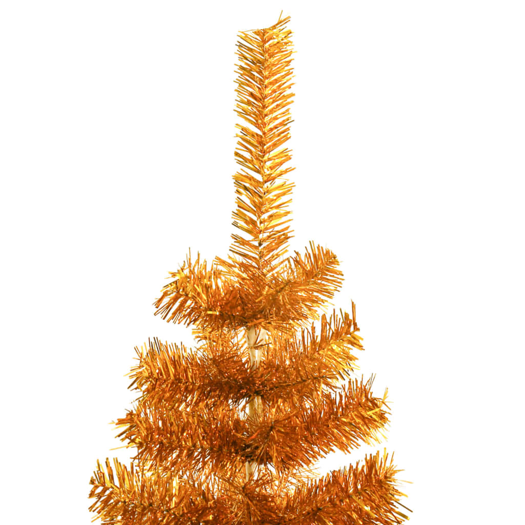 vidaXL Artificial Christmas Tree with Stand Gold 150 cm PET